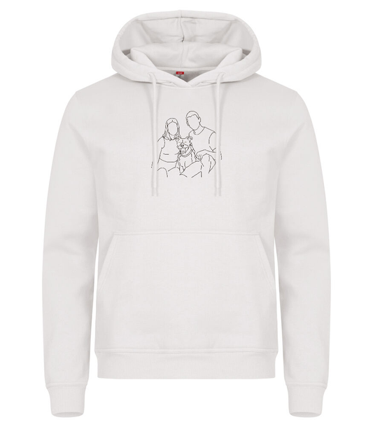 Hoodie personnalisé silhouette brodée Clic & Brod