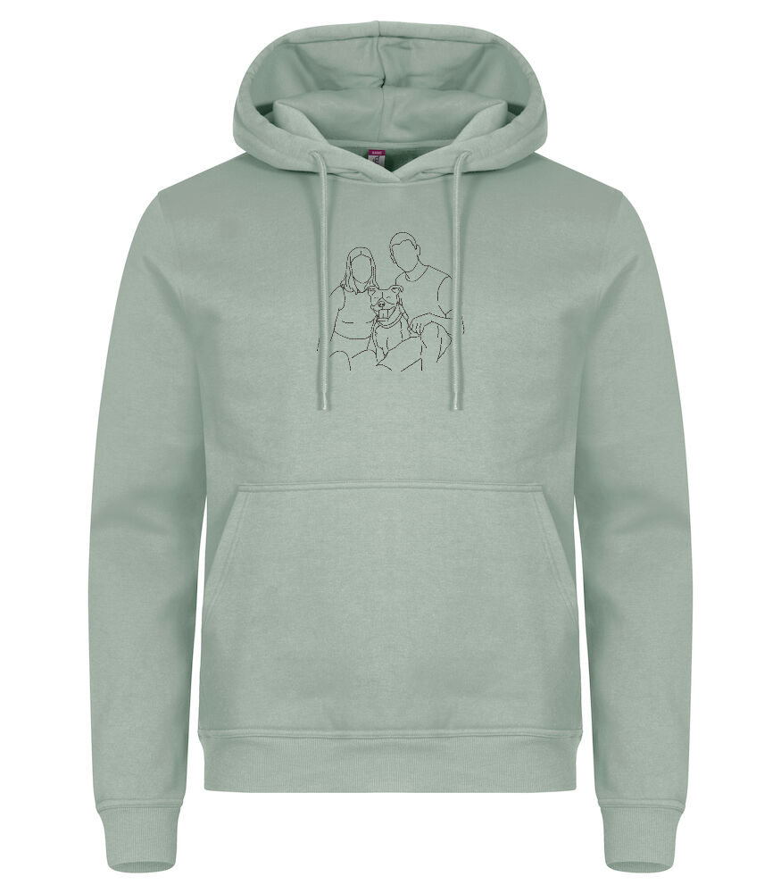 Hoodie personnalisé silhouette brodée Clic & Brod