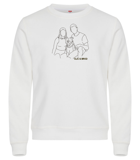 Sweat personnalisé silhouette brodée Clic & Brod