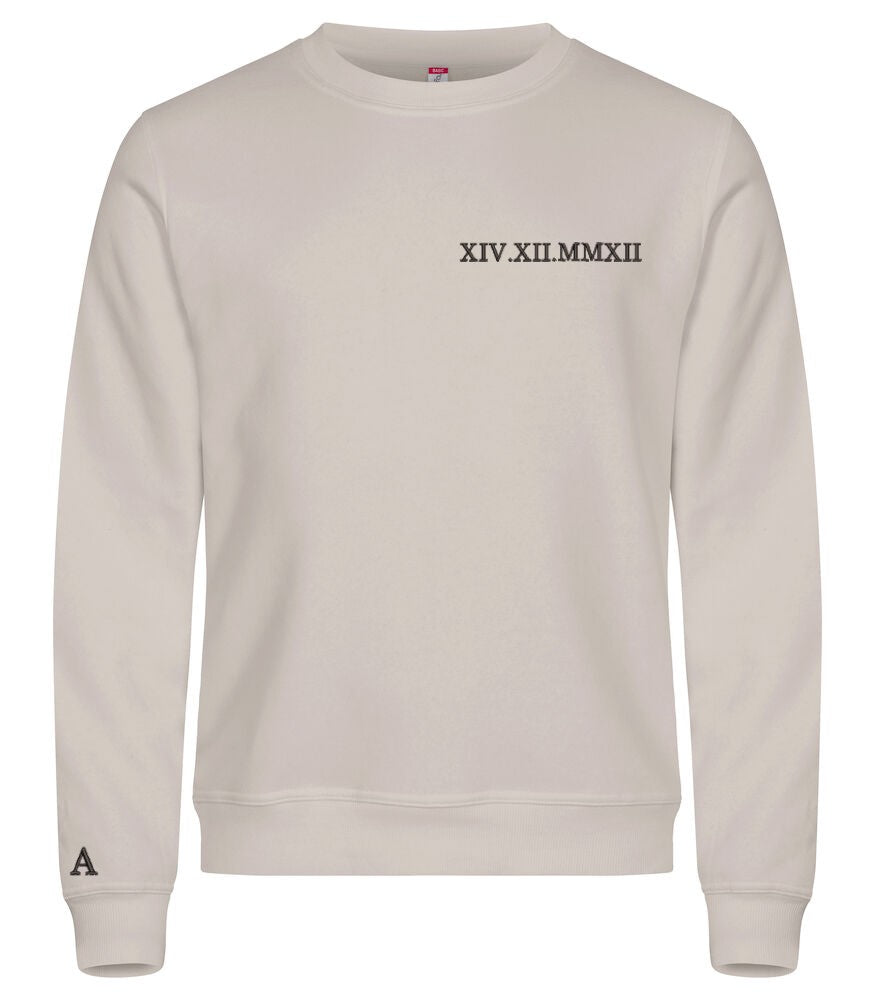 Sweat Personnalisé date + intiale