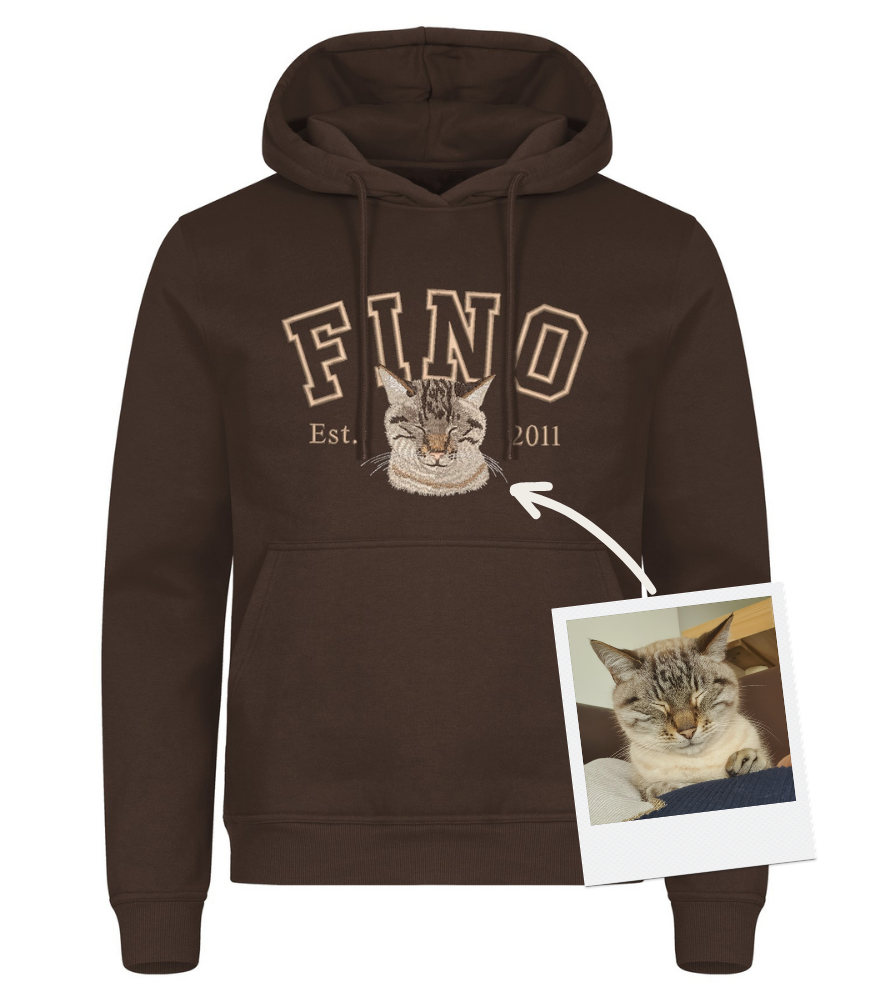 Hoodie personnalisé portrait animal de compagnie Clic & Brod