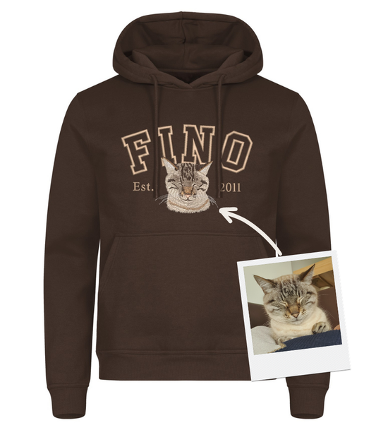 Hoodie personnalisé portrait animal de compagnie Clic & Brod