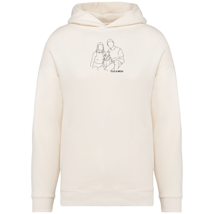 Hoodie oversize personnalisé silhouette brodée Clic & Brod