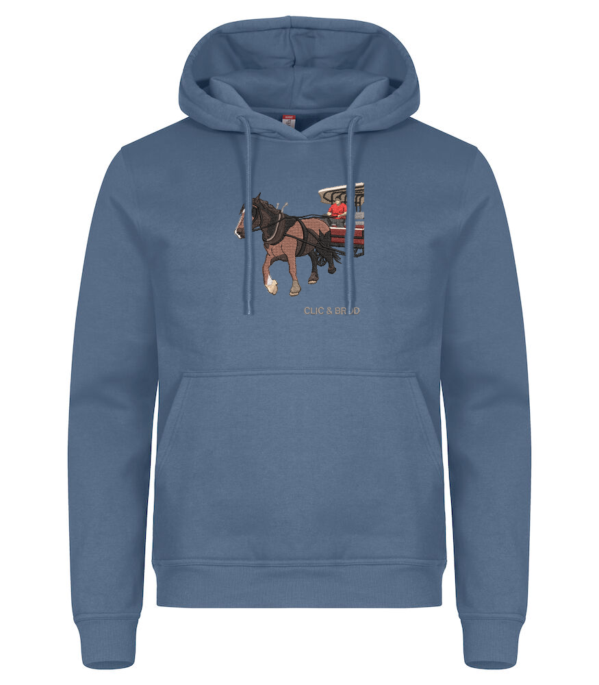 Hoodie personnalisé photo réaliste brodée Clic & Brod