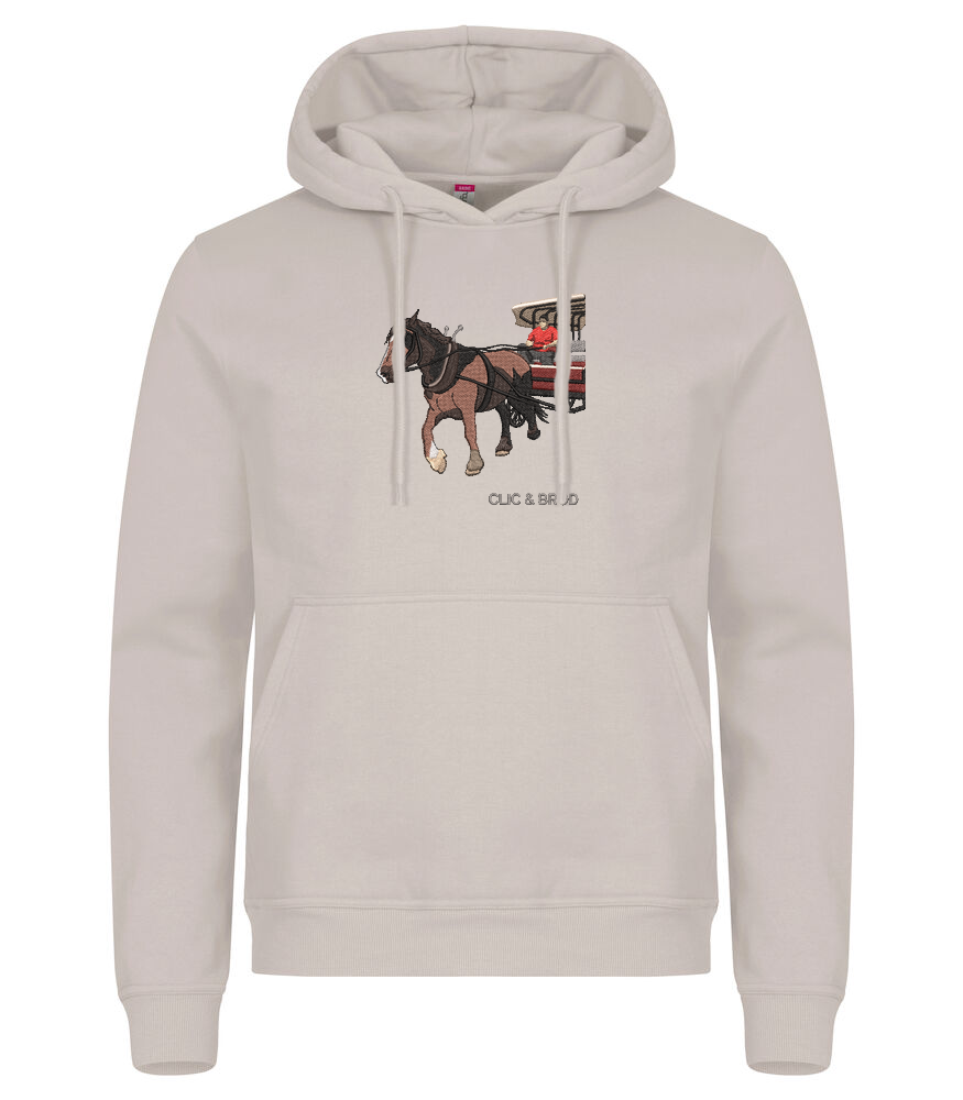 Hoodie personnalisé photo réaliste brodée Clic & Brod