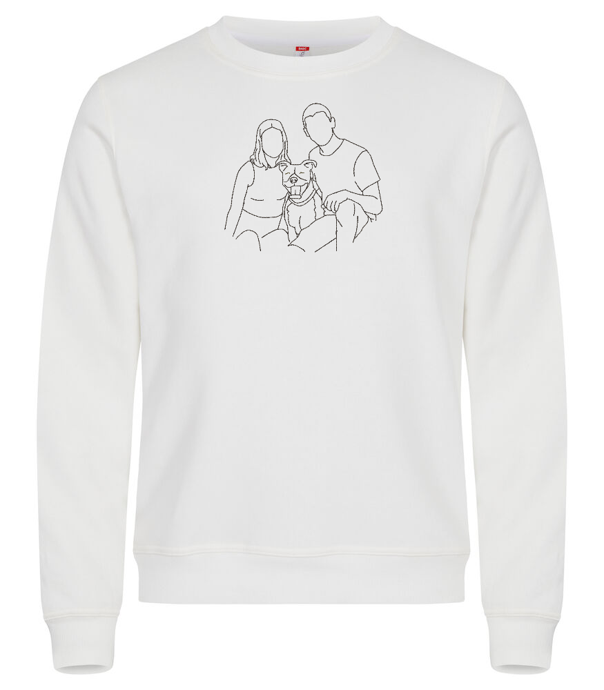 Sweat personnalisé silhouette brodée Clic & Brod