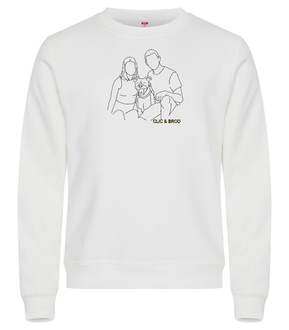 Sweat personnalisé silhouette brodée Clic & Brod