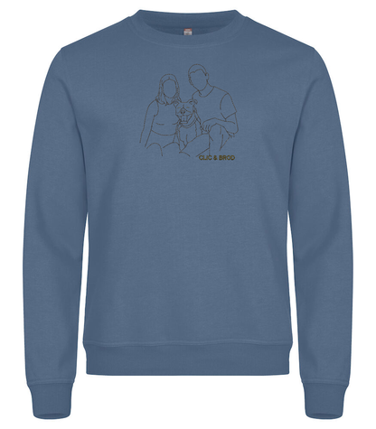 Sweat personnalisé silhouette brodée Clic & Brod