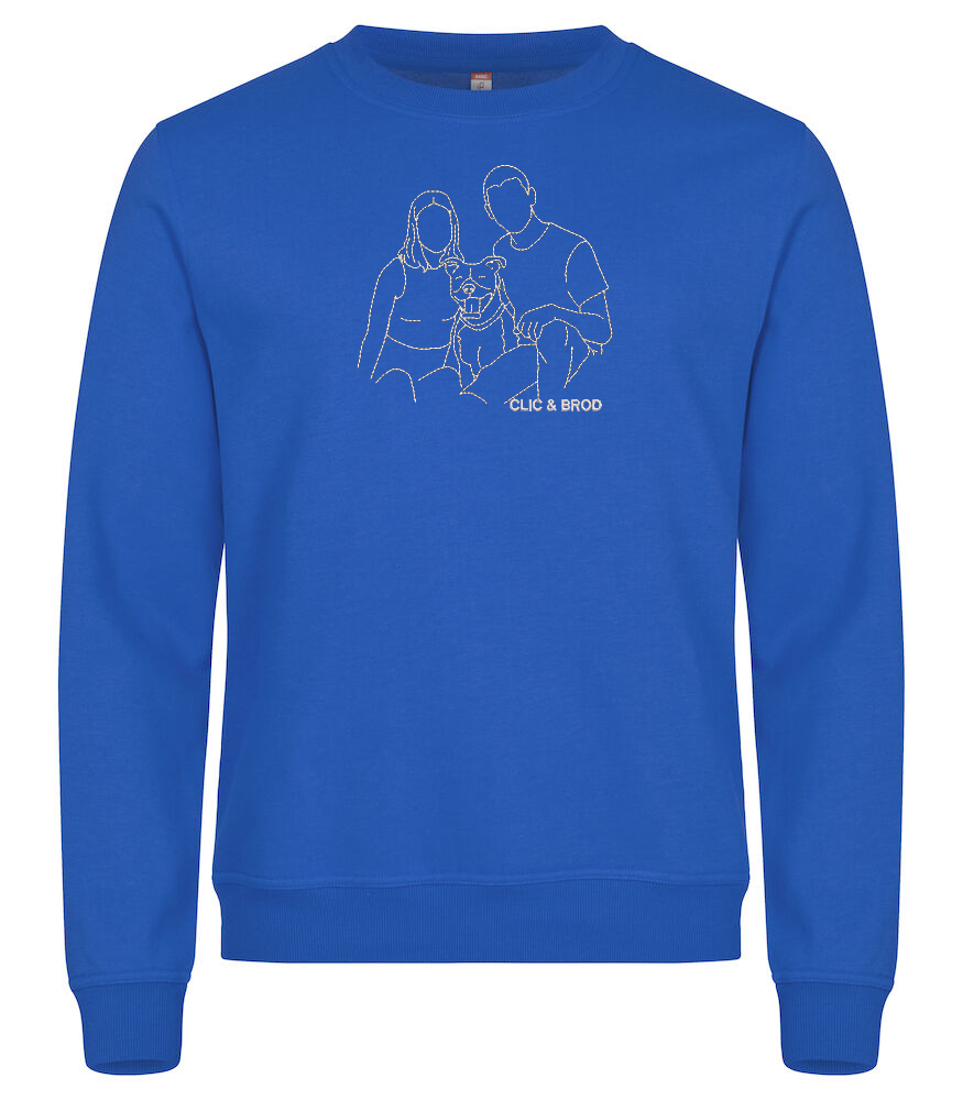 Sweat personnalisé silhouette brodée Clic & Brod