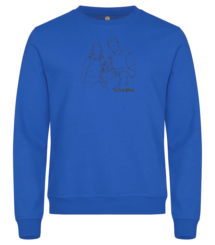 Sweat personnalisé silhouette brodée Clic & Brod
