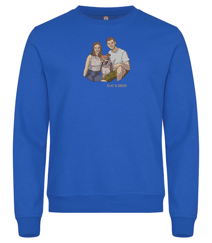 Sweat personnalisé photo réaliste brodée Clic & Brod