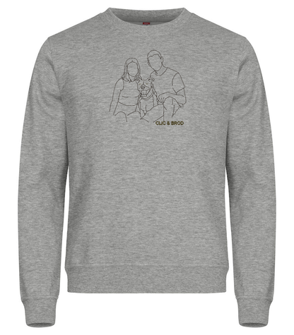 Sweat personnalisé silhouette brodée Clic & Brod