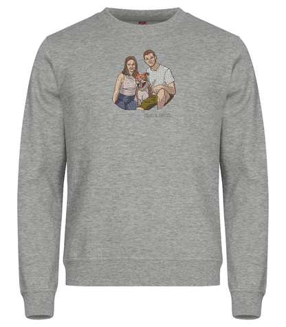 Sweat personnalisé photo réaliste brodée Clic & Brod