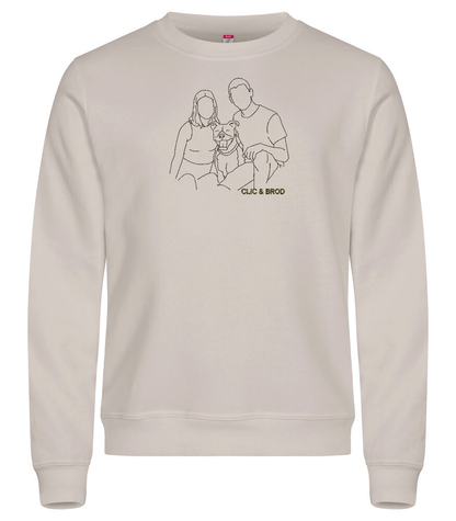 Sweat personnalisé silhouette brodée Clic & Brod