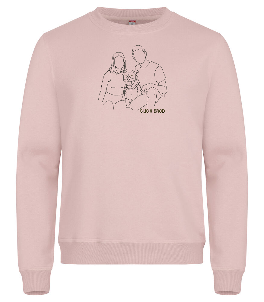Sweat personnalisé silhouette brodée Clic & Brod