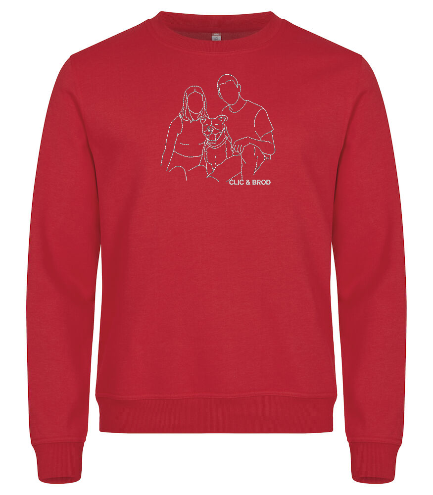 Sweat personnalisé silhouette brodée Clic & Brod
