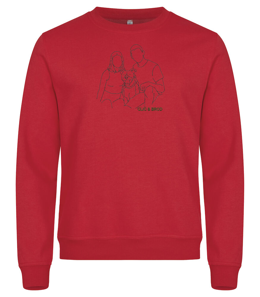 Sweat personnalisé silhouette brodée Clic & Brod