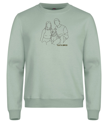 Sweat personnalisé silhouette brodée Clic & Brod
