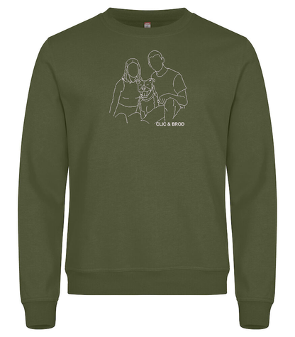 Sweat personnalisé silhouette brodée Clic & Brod